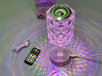 Crystal LED Light with High Quality Speaker 2 in 1 Lamps for Bedroom