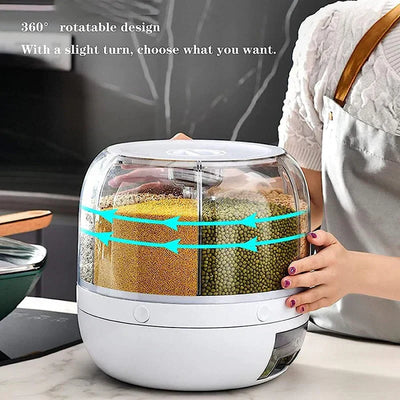 Gawadar Import™ 360 Rotating Container Storage Organizer