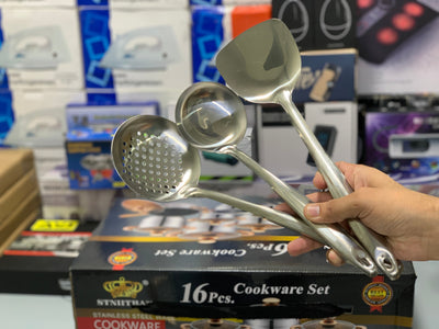 16 Pieces STNIITHAN Stainless Steel Cookware Set