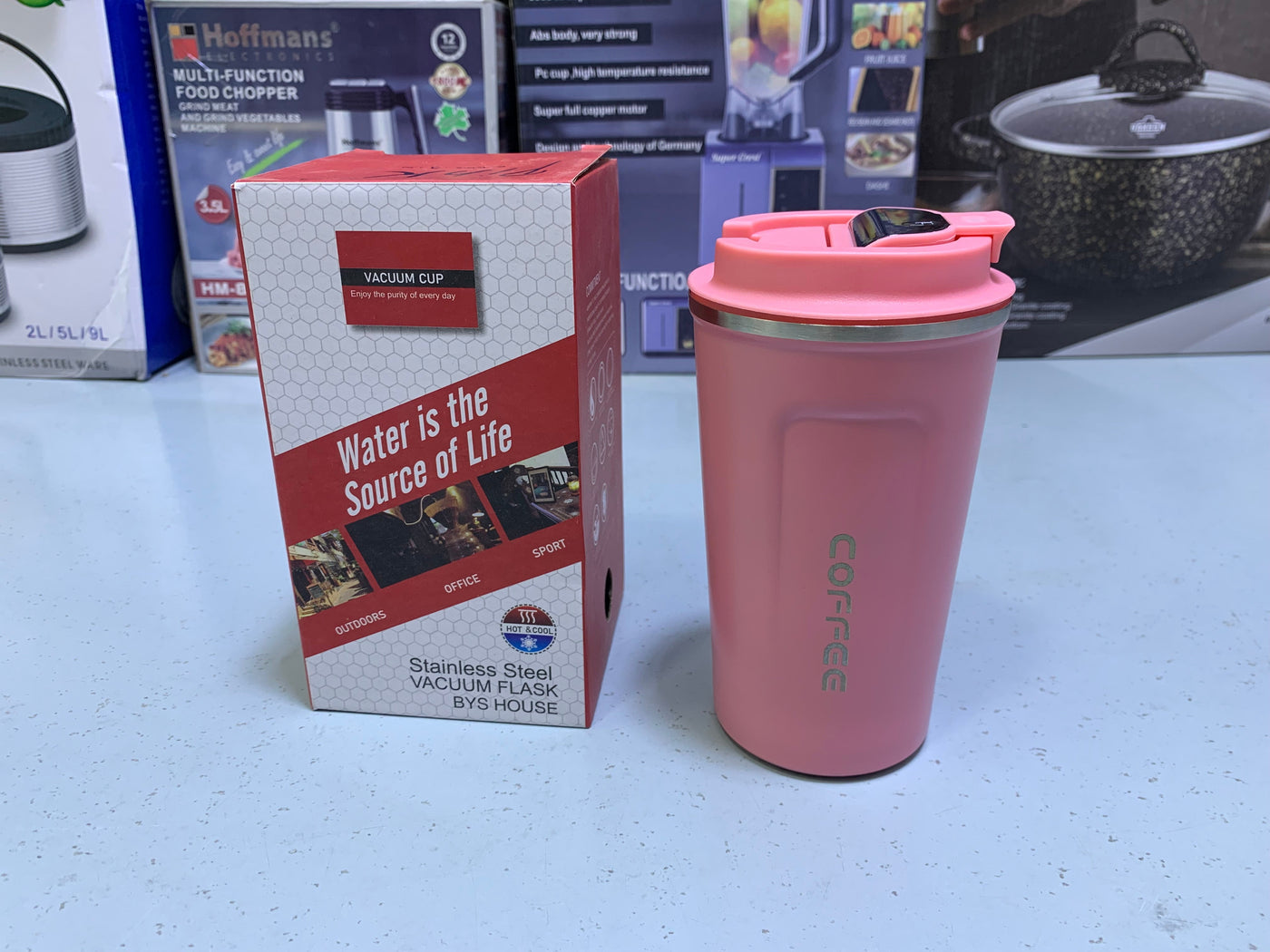 Coffee Mug Stainless Steel Vacuum Flask BYS House SUS 304 with Temperature Indicator