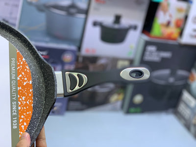 Non Stick Crepe Pans  - Pizza Pan and Tawa 32cm Granite Coating Color Dark