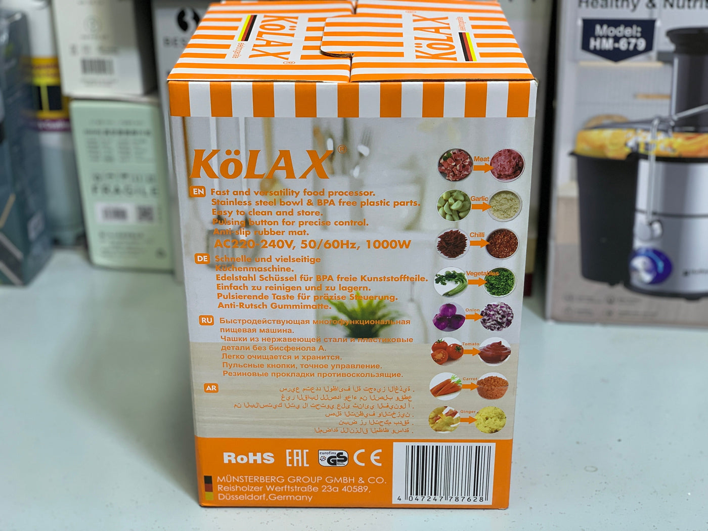Kolax Meat Chopper with Double Stainless Steel Blades