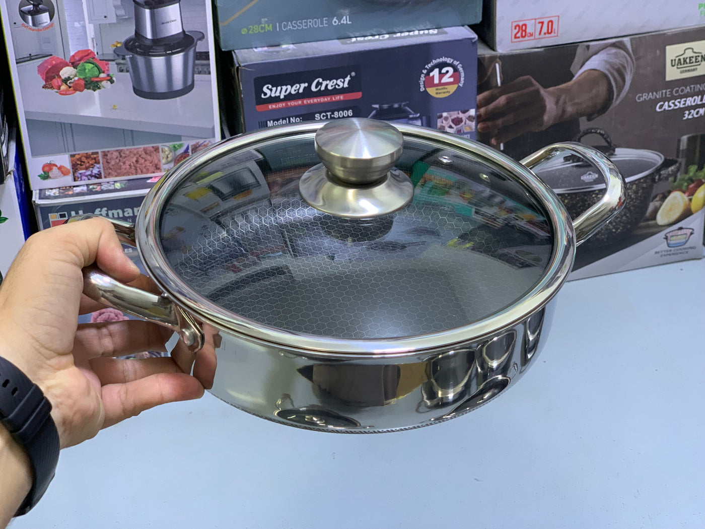 Laser Coating Shallow Casseroles Honeycomb pattern And Non Stick