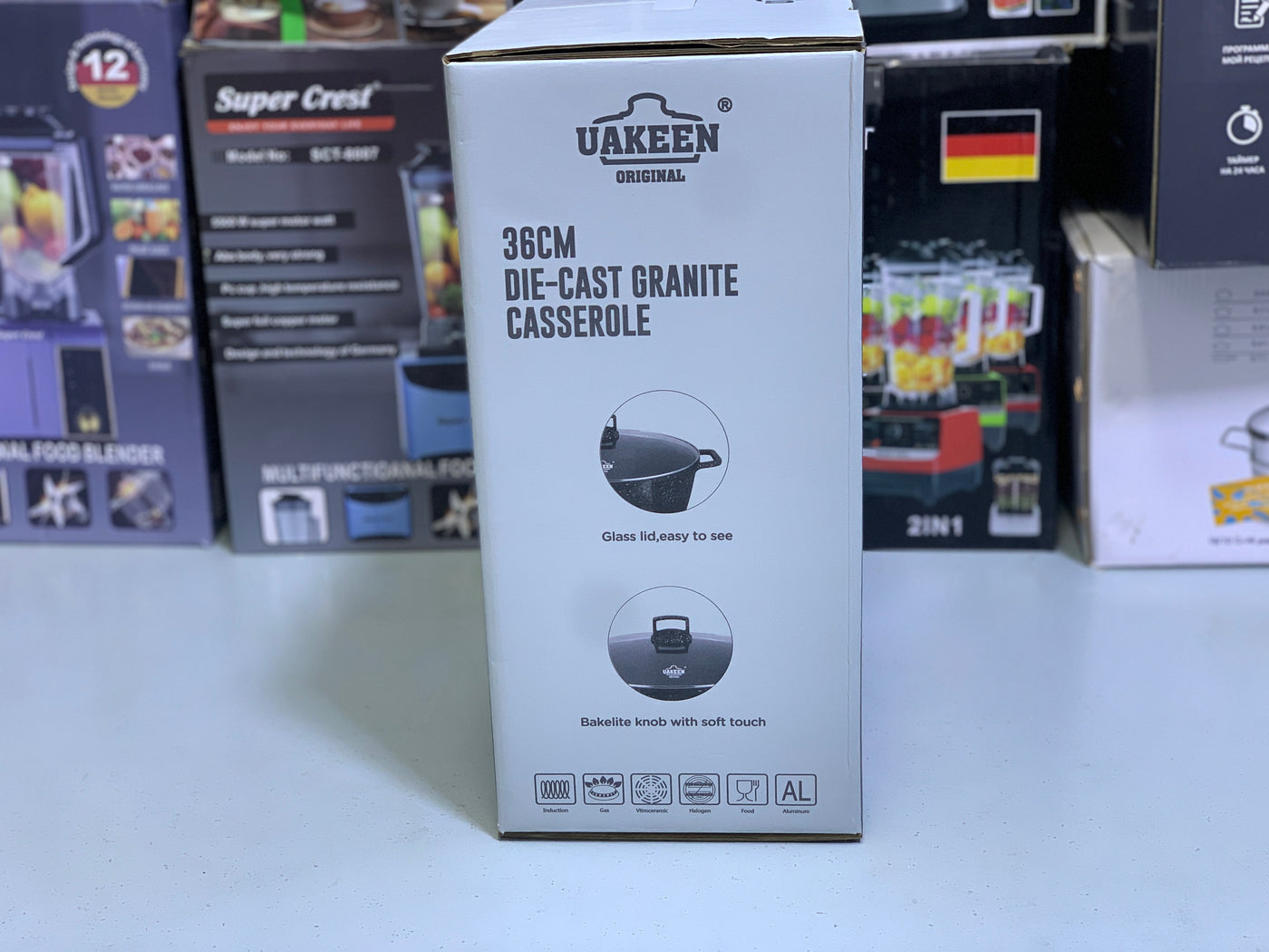 Uakeen Die-Cast Granite Casseroles-Pately or Pots
