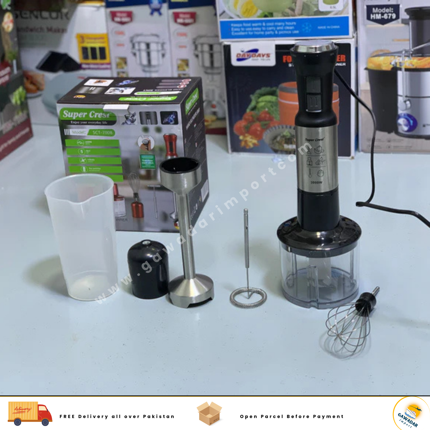 Super Crest Hand Blender and Chopper 5 in 1