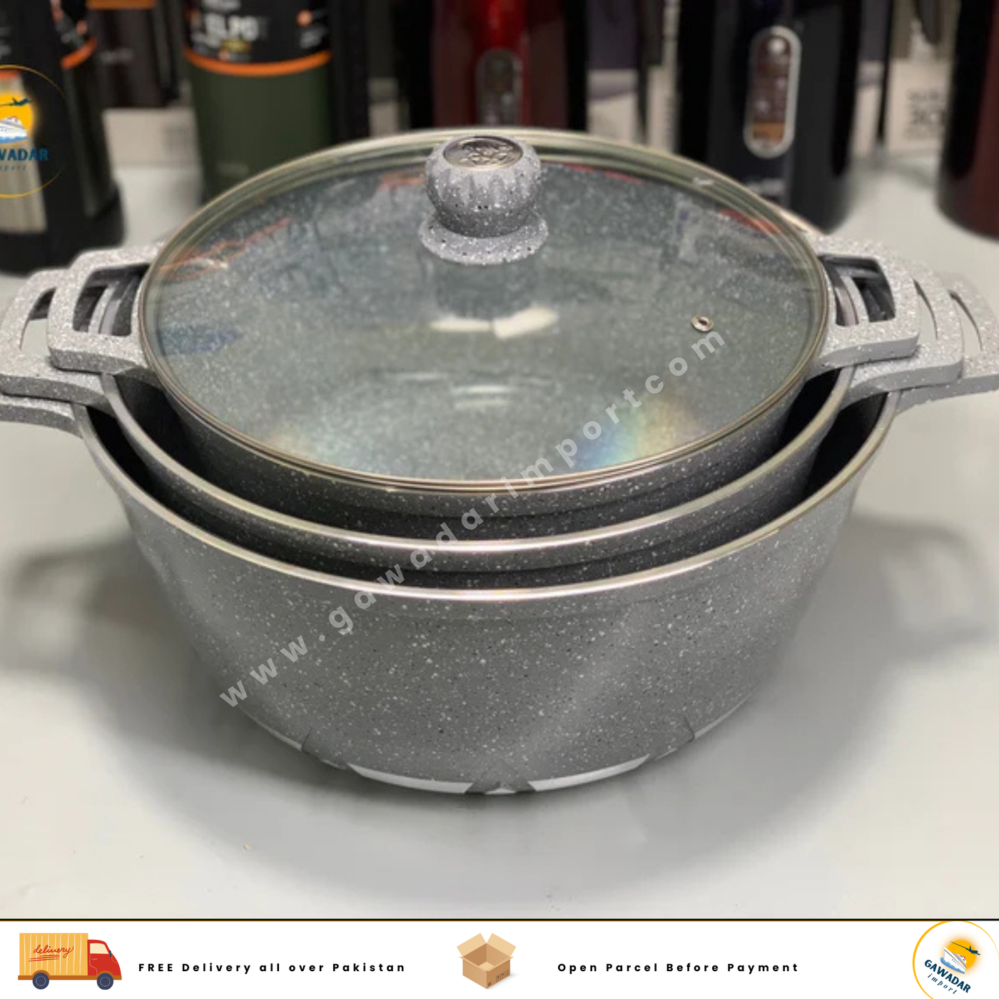 6 pieces Granite Cookware set| Pure non-stick
