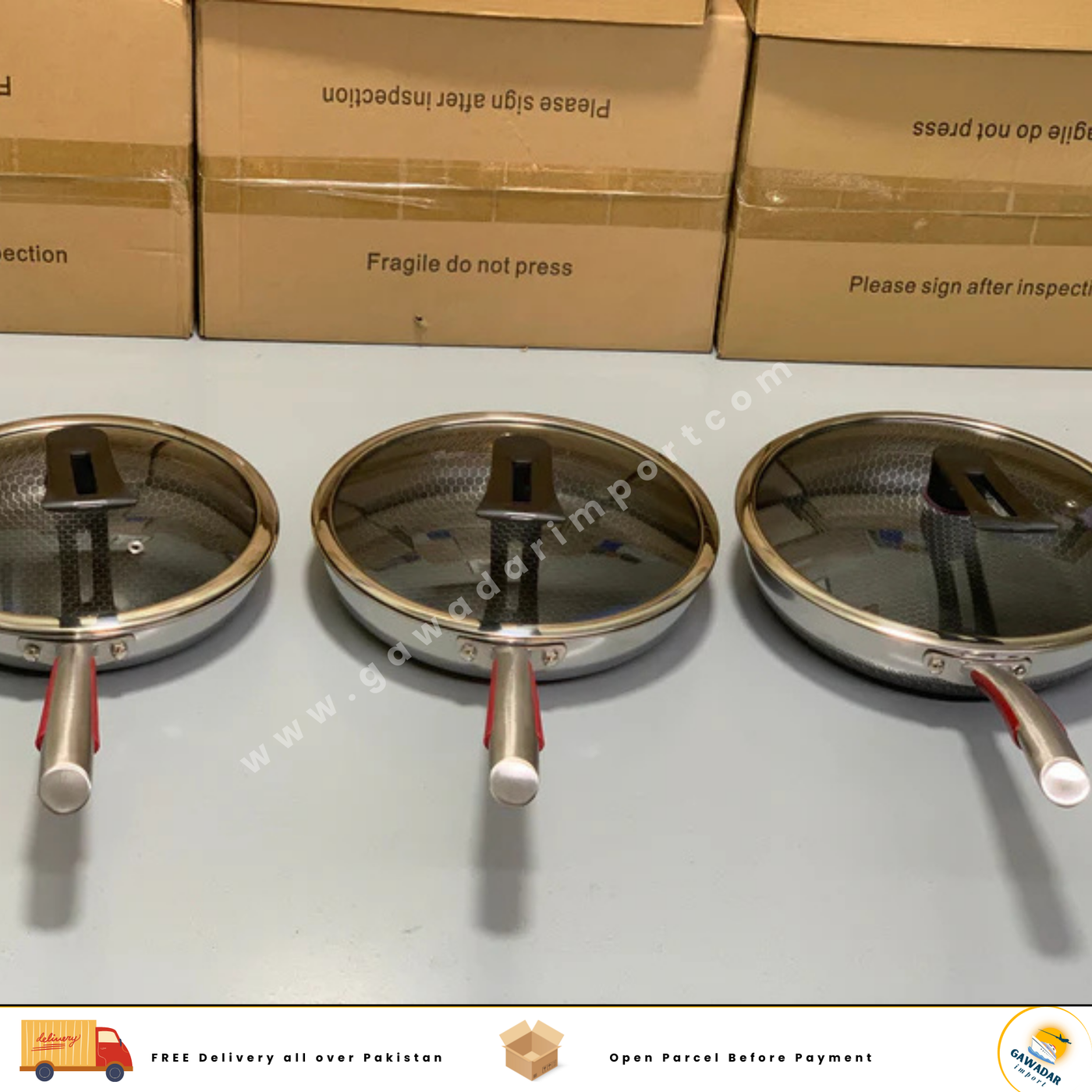 Shallow Type Laser Coating Honeycomb Pattern High Quality Frying Pan