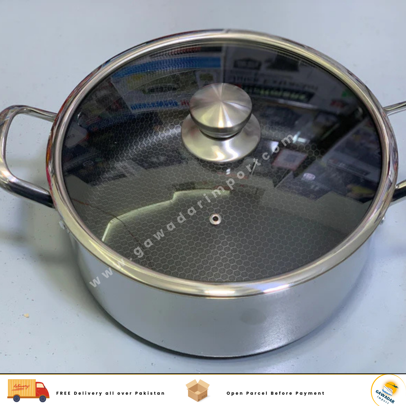 Laser Coating Deep Casserole 11cm Depth 27.5cm Diameter