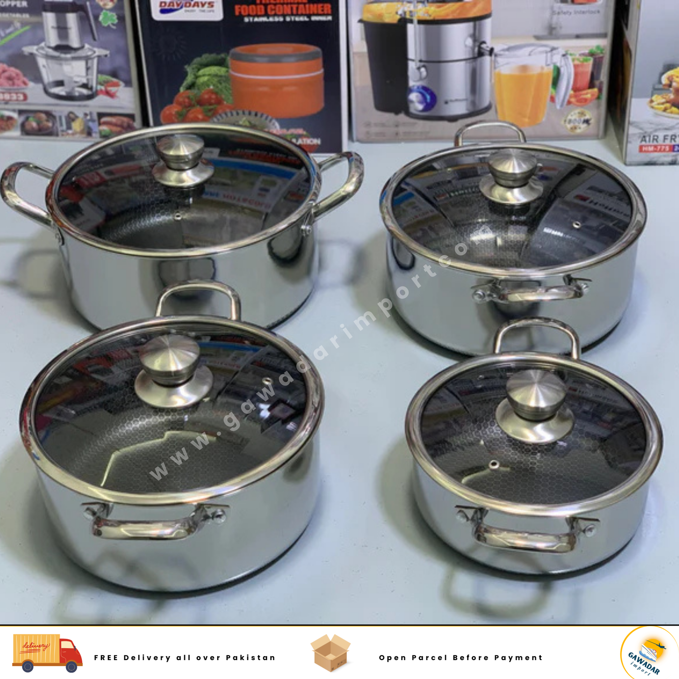 Laser Coating Deep Casseroles Set Non Stick Complete Set