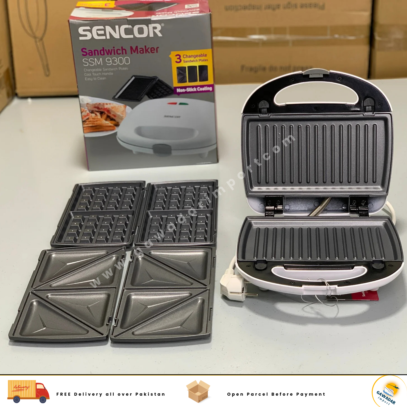 SENCOR 3 in 1 Sandwich 🥪 , Waffles and Grill Maker 700W