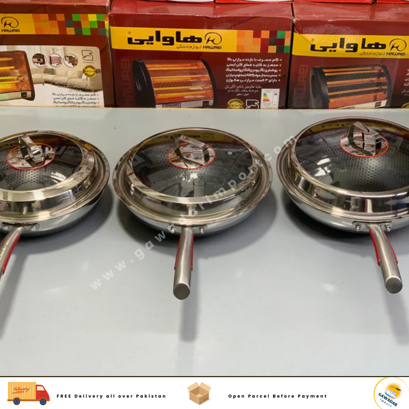 Laser Coating Deep Frying Pan Stainless Steel