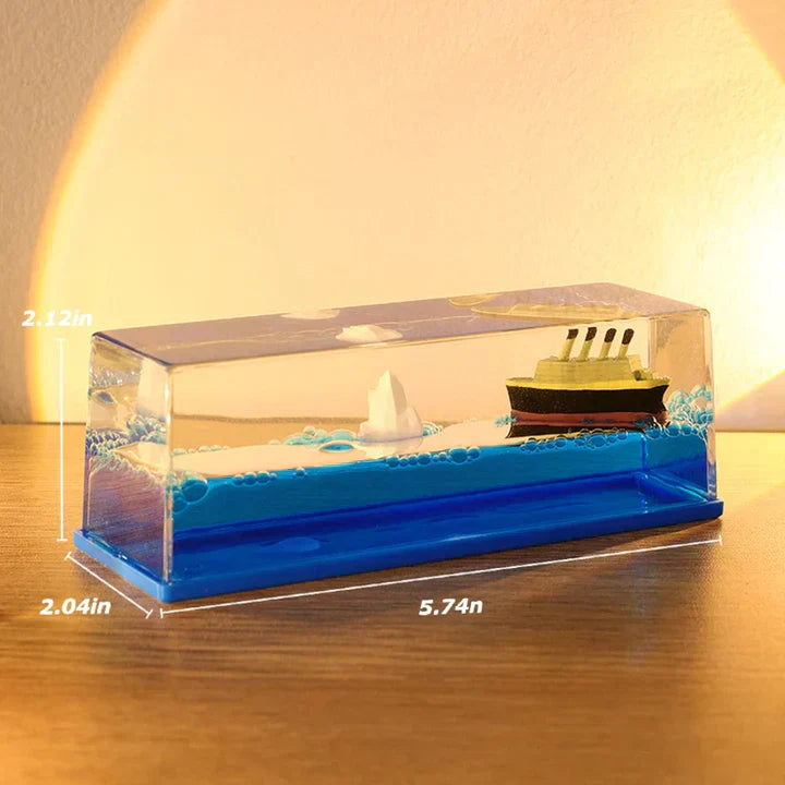 Gawadar Import™ Unsinkable Titanic Table Cruise Ship With Ice Block